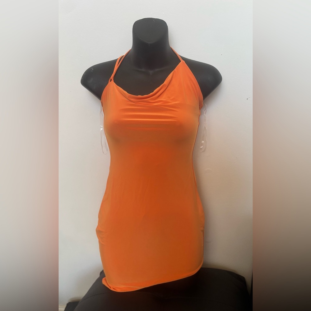 TRESSER orange mini dress SMALL